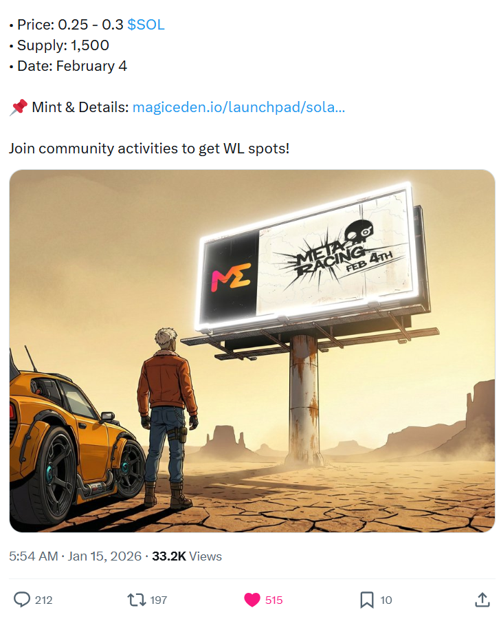 Meta Racing raid example